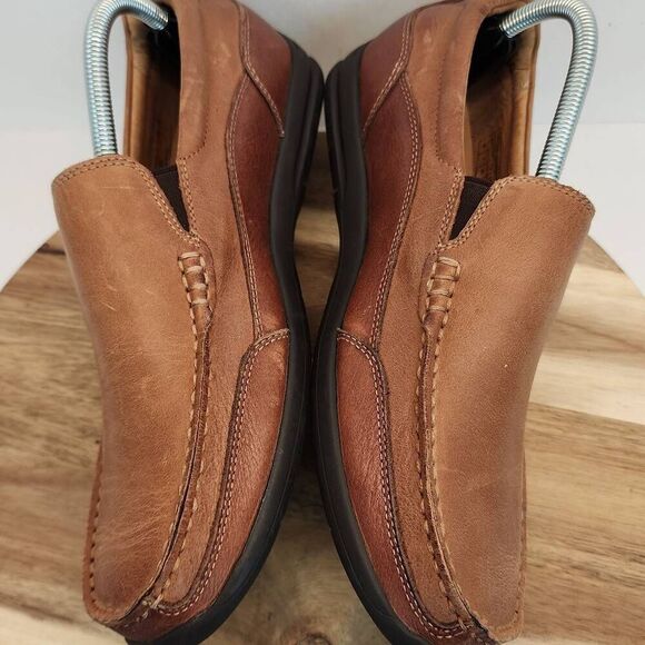Vionic Men's Brown Leather Slip On Loafers Shoes Comfortable 8.5M - Picture 7 of 10